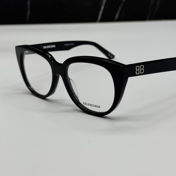 NEW BALENCIAGA BB0131O 001 CAT EYE BLACK WOMEN EYEGLASSES BALENCIAGA - Picture 6 of 9